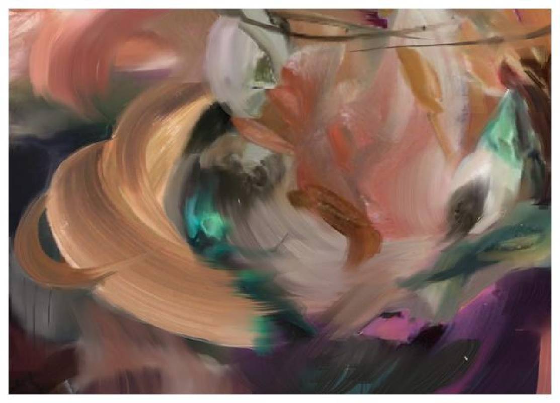 游依珊，漂浮 2016-1，油彩,麻布，116.5x91 cm，2016