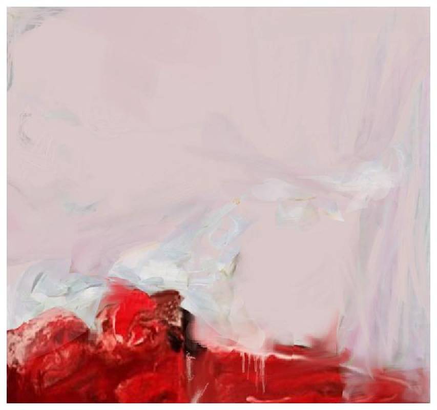 游依珊，漂浮 2018-6，油彩,麻布，80 x 80 cm，2018