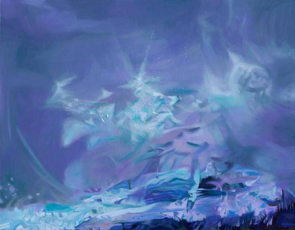 游依珊，漂浮 2018-12，油彩,麻布，91 x 116.5 cm，2018