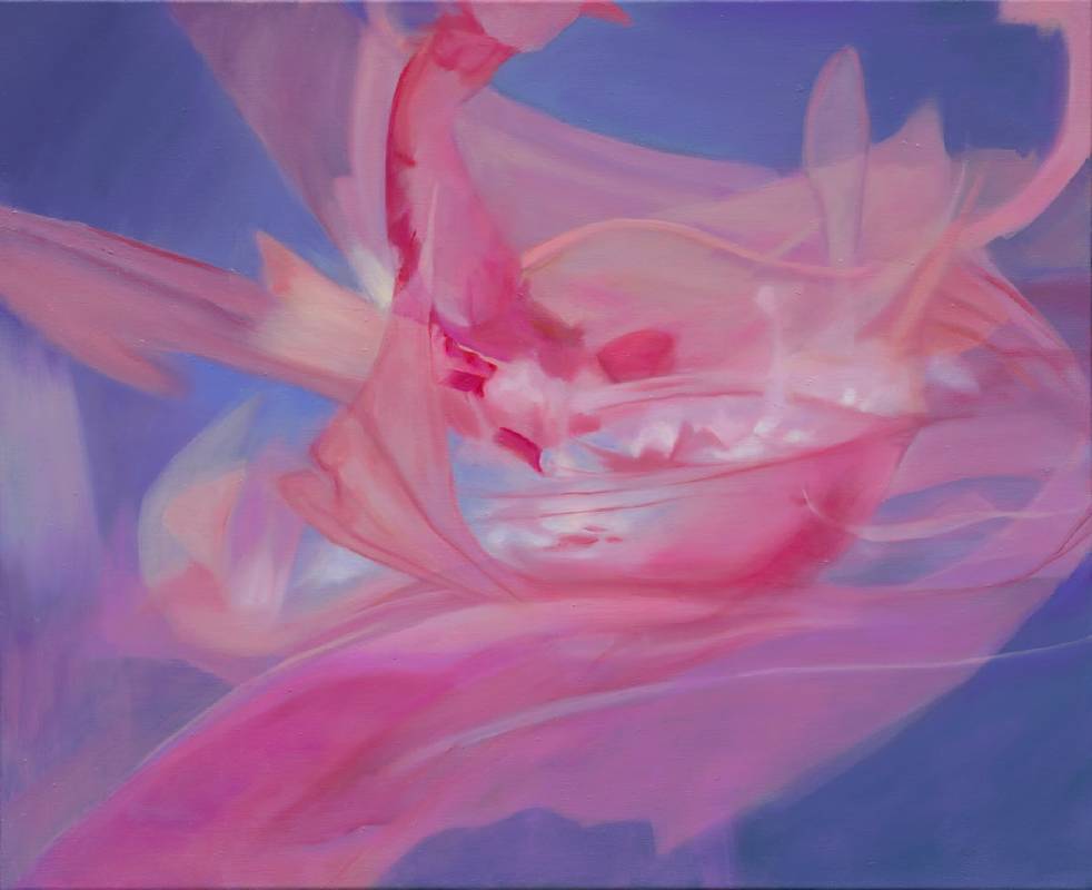 游依珊，漂浮 2019-2，油彩,麻布，65 x 80 cm，2019
