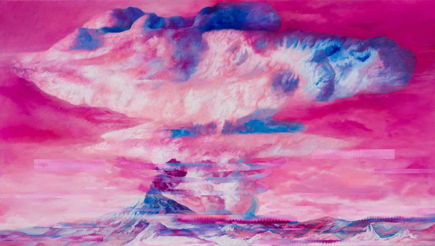 黃士綸 (Taiwan, 1989-)，大事件(一)，90 x 160 cm，油彩、畫布，2016