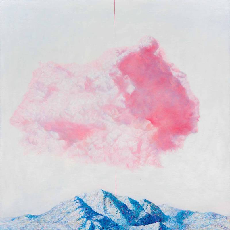 黃士綸 (Taiwan, 1989-)，大事件(八)，100 x 100 cm，油彩、畫布，2018