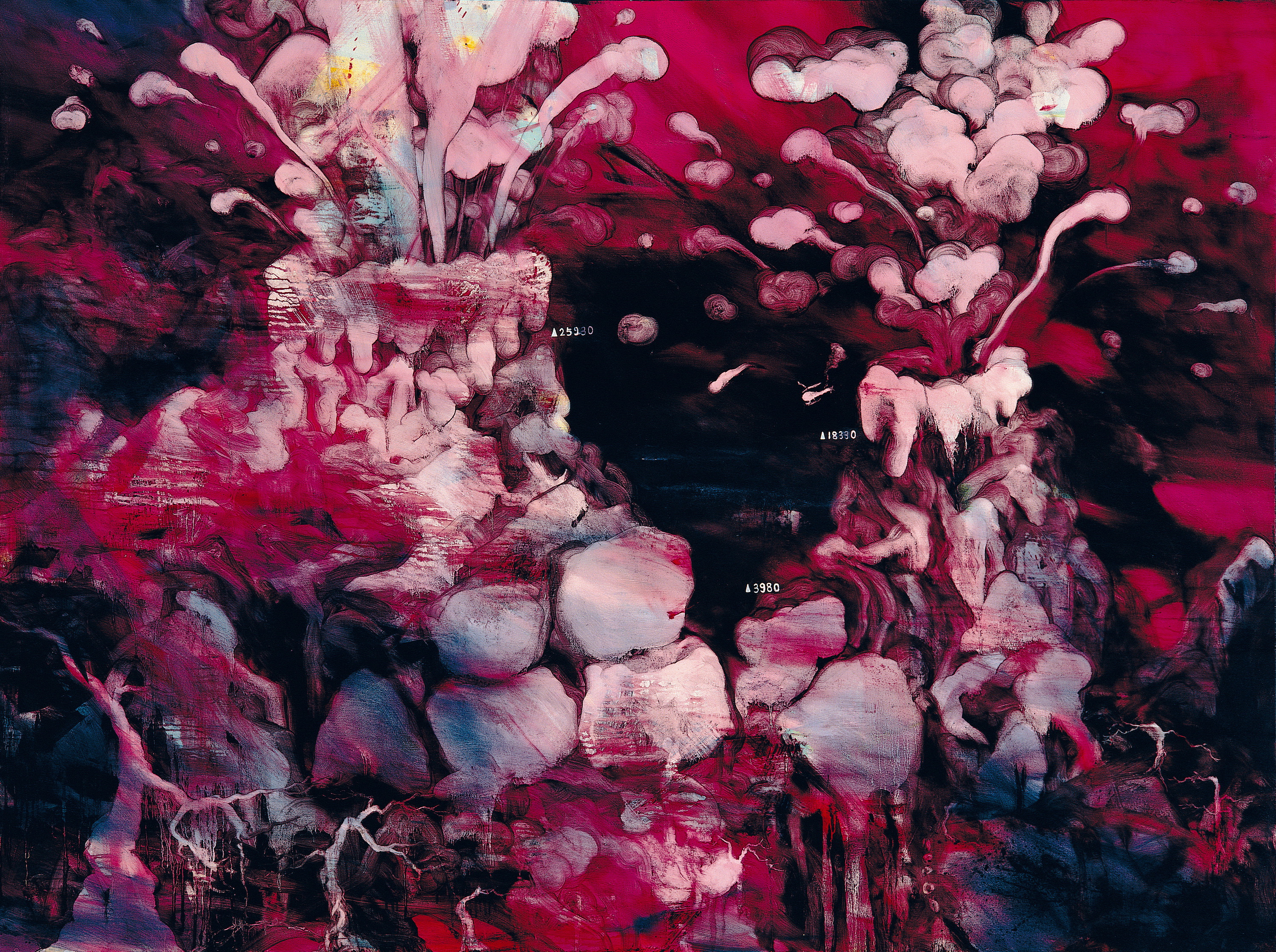 常陵 五花肉系列-肉山水-超高海拔爆發 2009 油彩 145x195.5cm