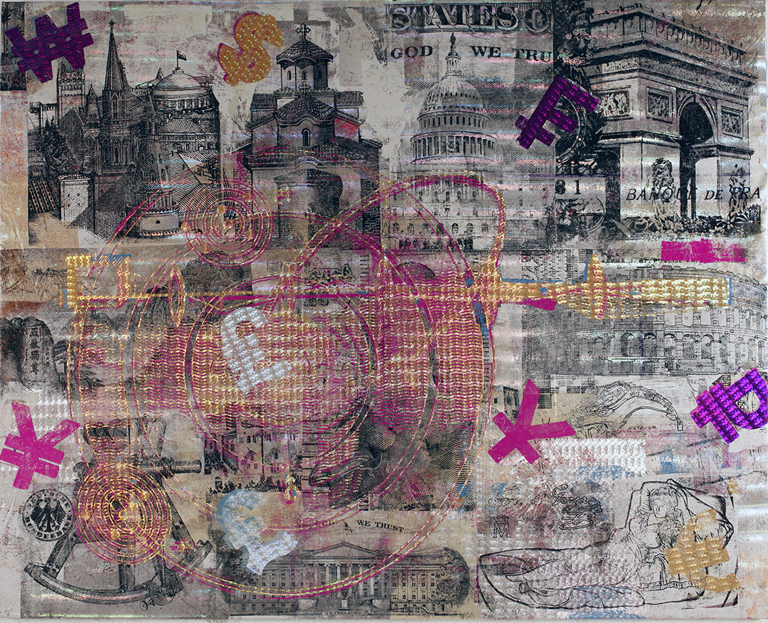 Houben Tcherkelov  All the money in the world 2020 綜合媒材 152.5x122cm
