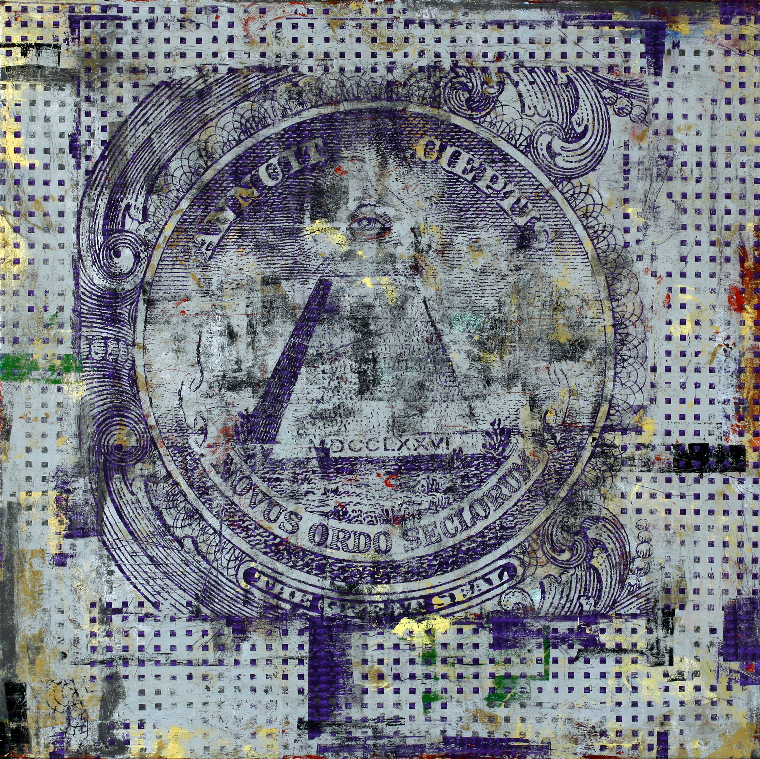 Houben Tcherkelov 1 Dollar eye 2014 綜合媒材 122x122cm