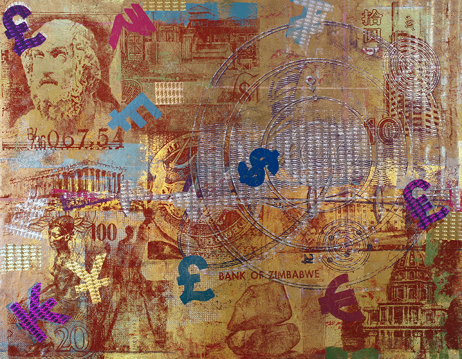 Houben Tcherkelov Meney Talks 2020 綜合媒材 122x152.5cm