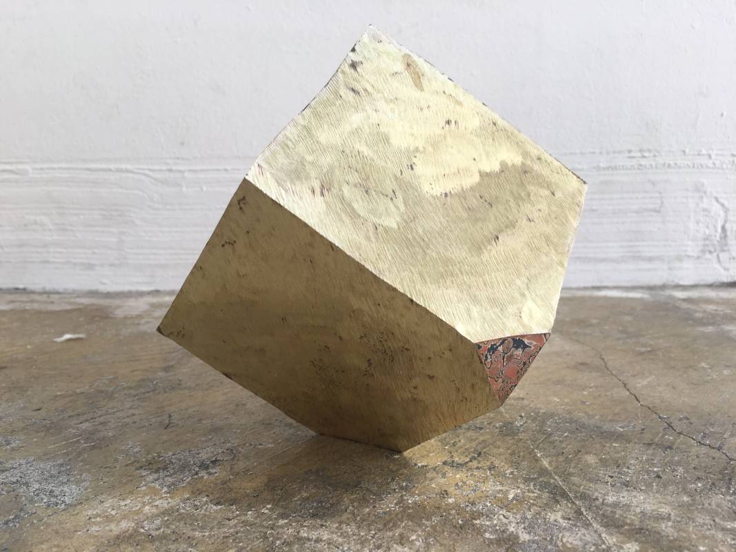 裸立方 #28 Uncovered Cube #28, 2020, 金、銀、銅、黃銅 Gold, Silver, Copper, Brass, 9.8 × 9.8 × 9.8 cm