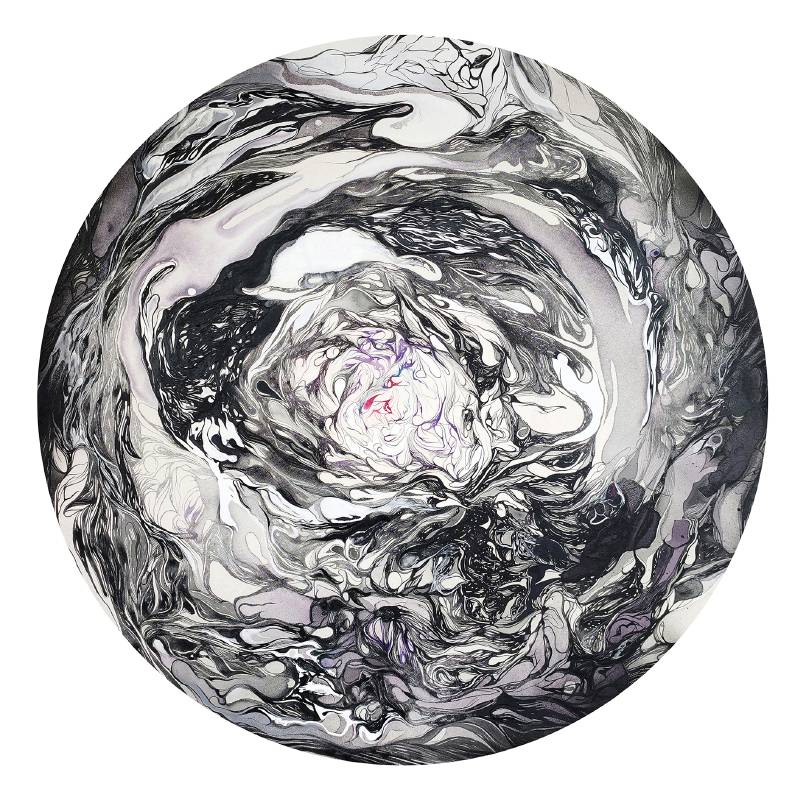 陳佩歆 Chen Pei Xin /  旋 Spin ,  壓克力、畫布  acrylic on canvas , 90 x 90 cm , 2020