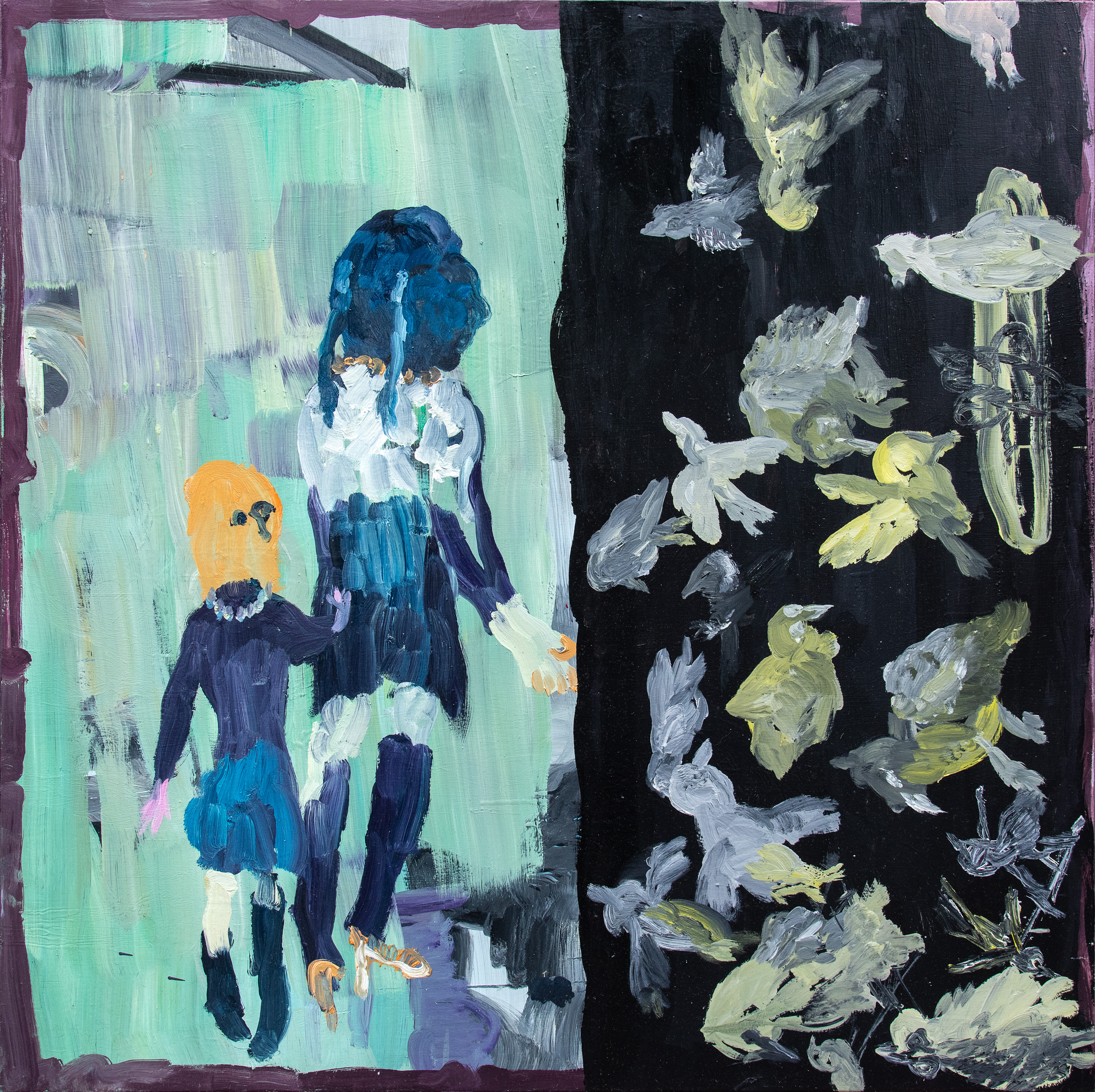 常陵 大玄玄社會- 賞賞鳥 2021 油彩 120x120cm