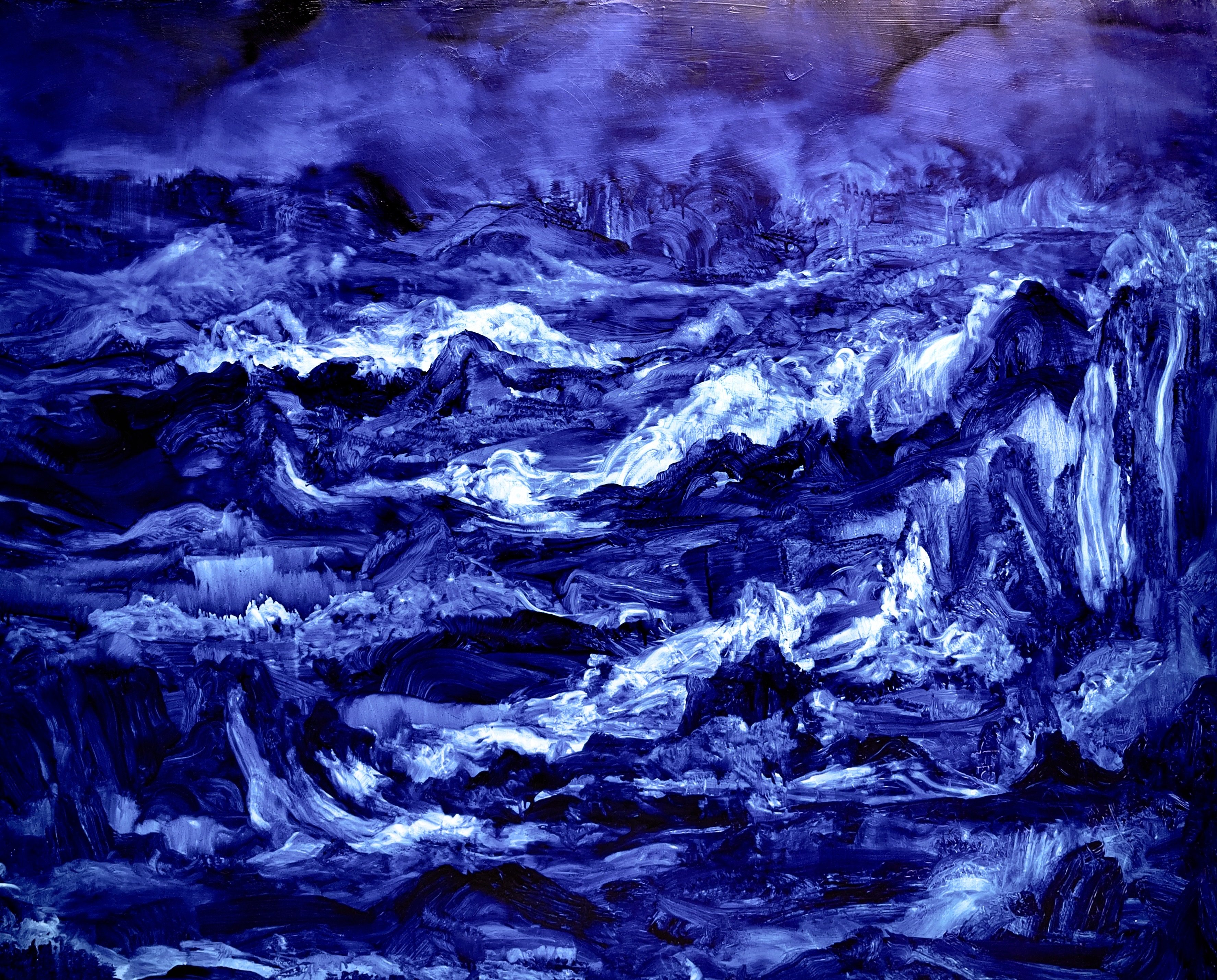 常陵 五花肉系列-肉山水-香浮動130x162cm 2020