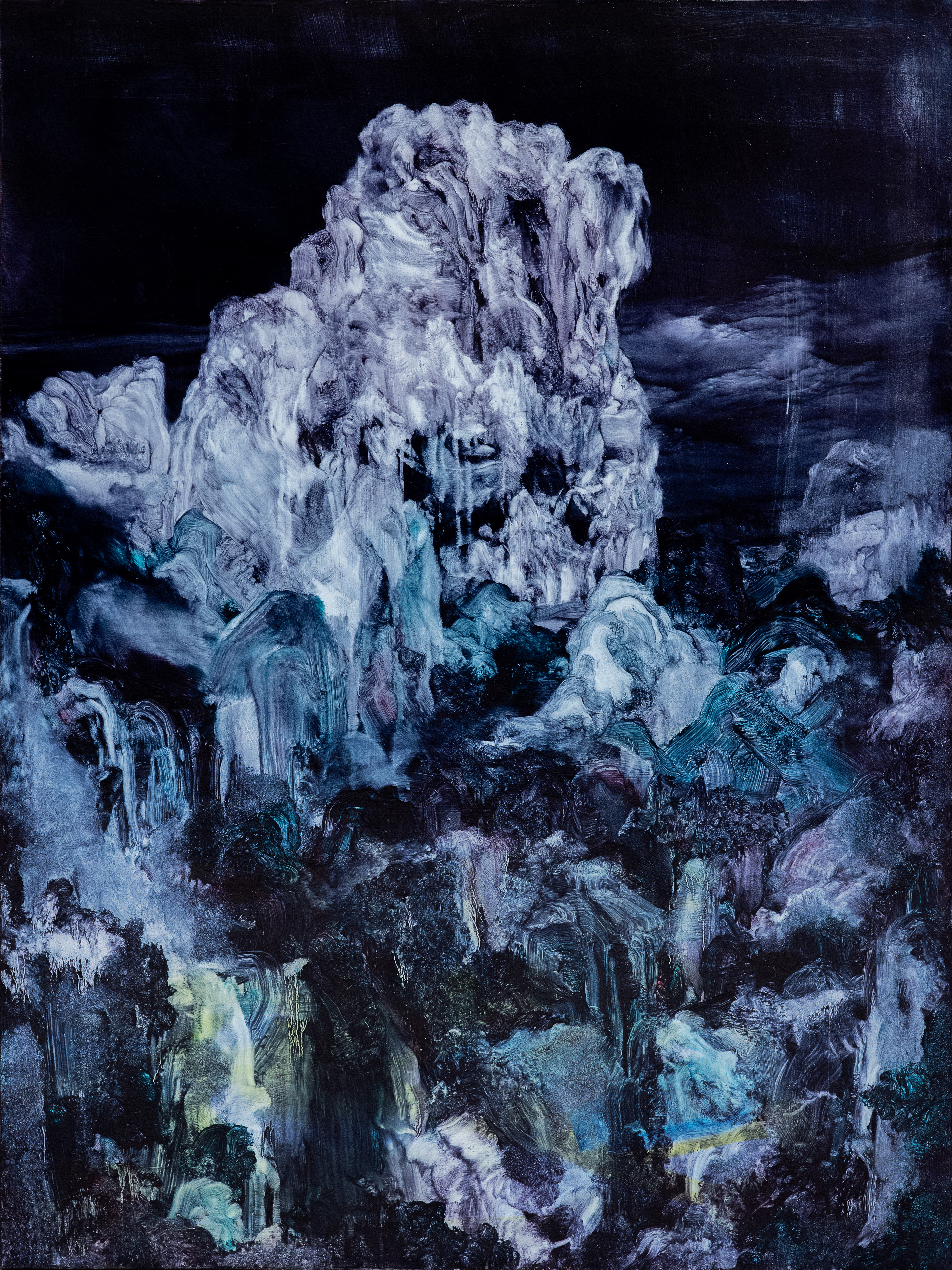 常陵 五花肉系列 -肉山水 微笑抿愁我一遊 2021 油彩 130x96.8cm