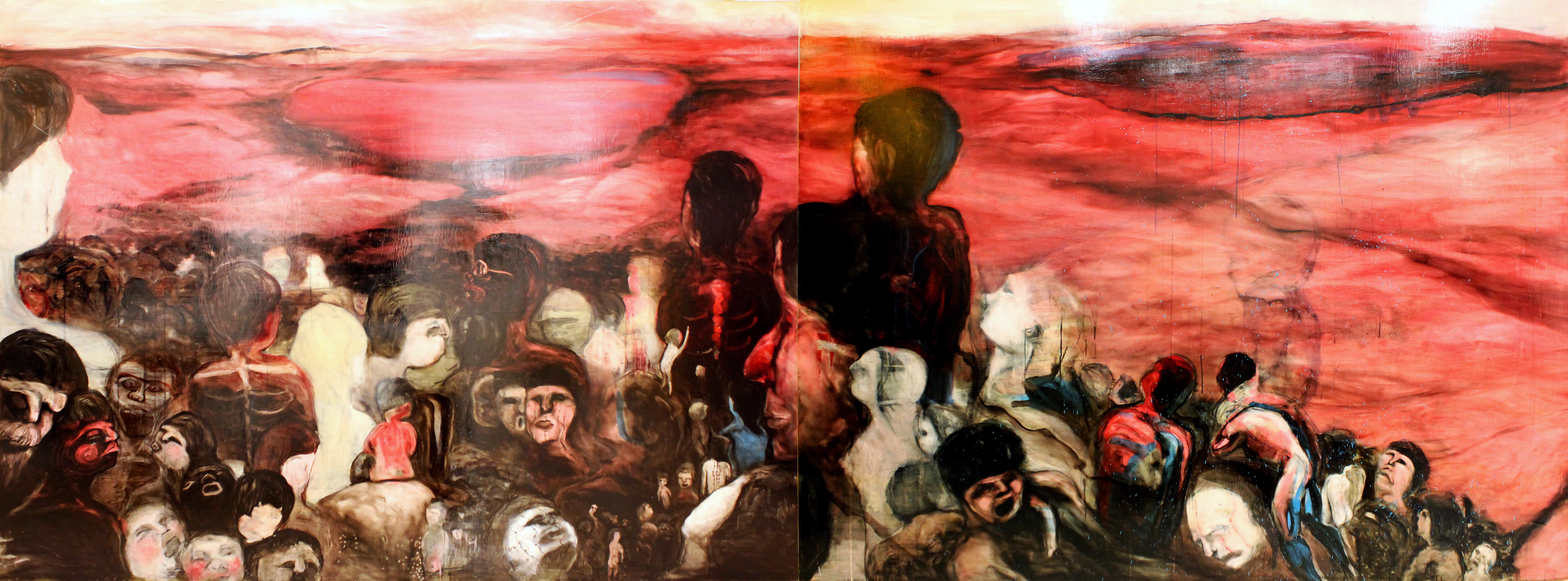 常陵 大玄玄系列-岐黃篇-萬相歸源圖 (雙聯) 2011 油彩 259x194cm