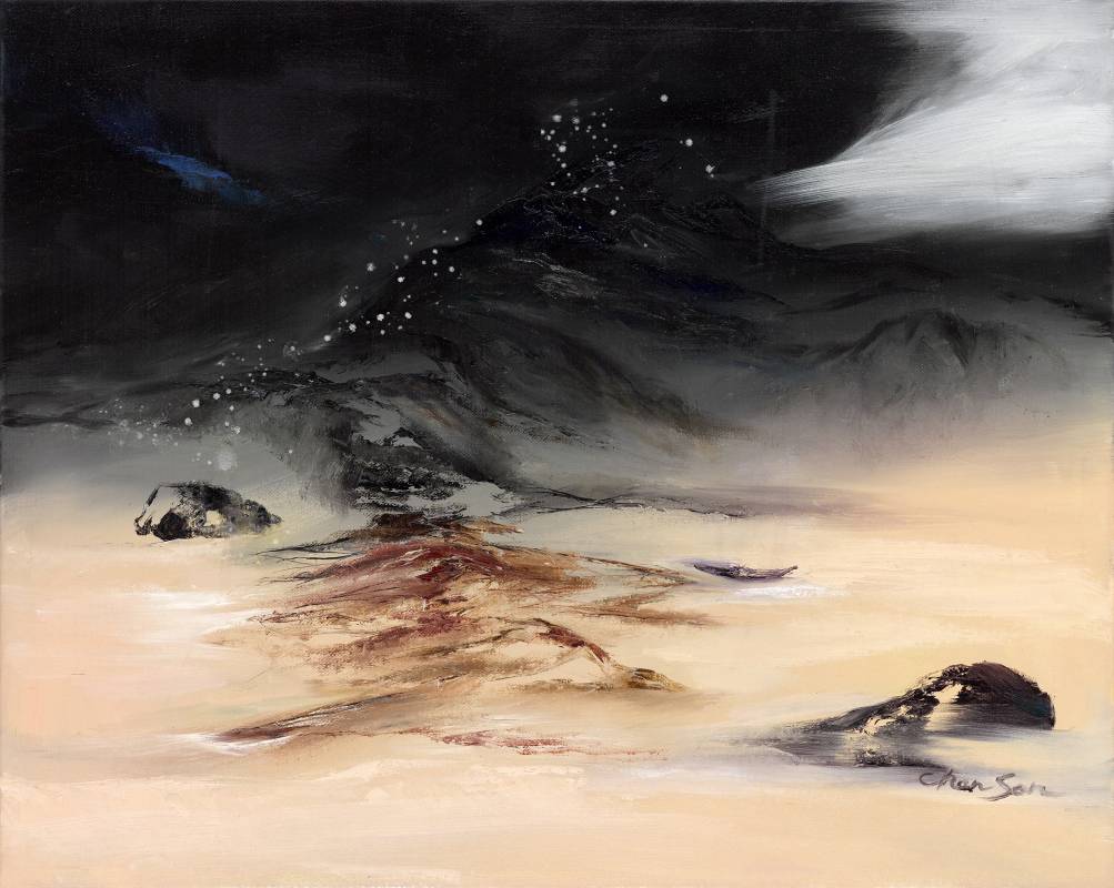 塵三 Chen San / 寒行Traveling in the Chill , 油畫 Oil on canvas , 72.5x91 cm , 2014  