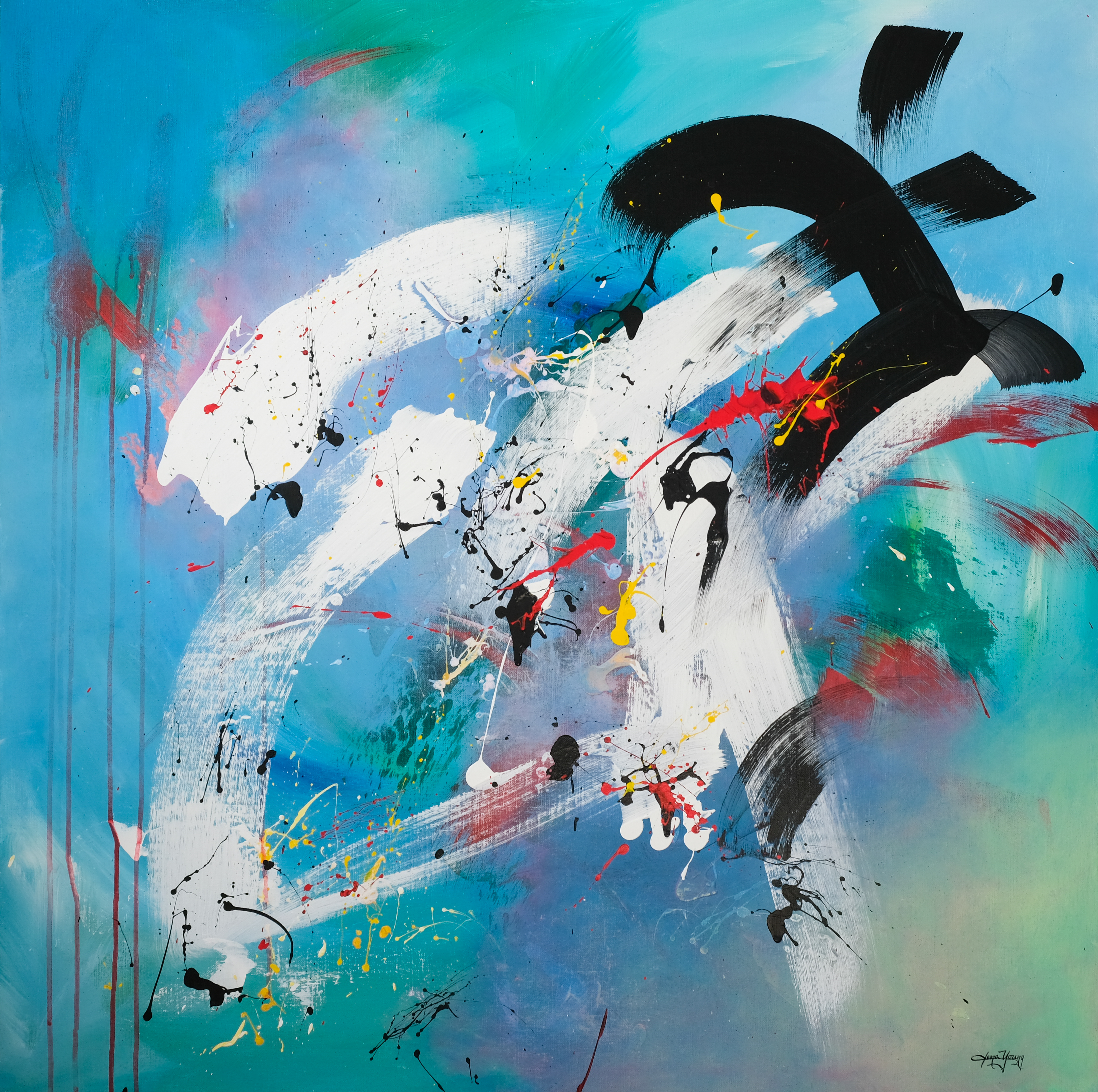 Judgement Just Be 不要評判 做你自己 2019 壓克力 91x91cm