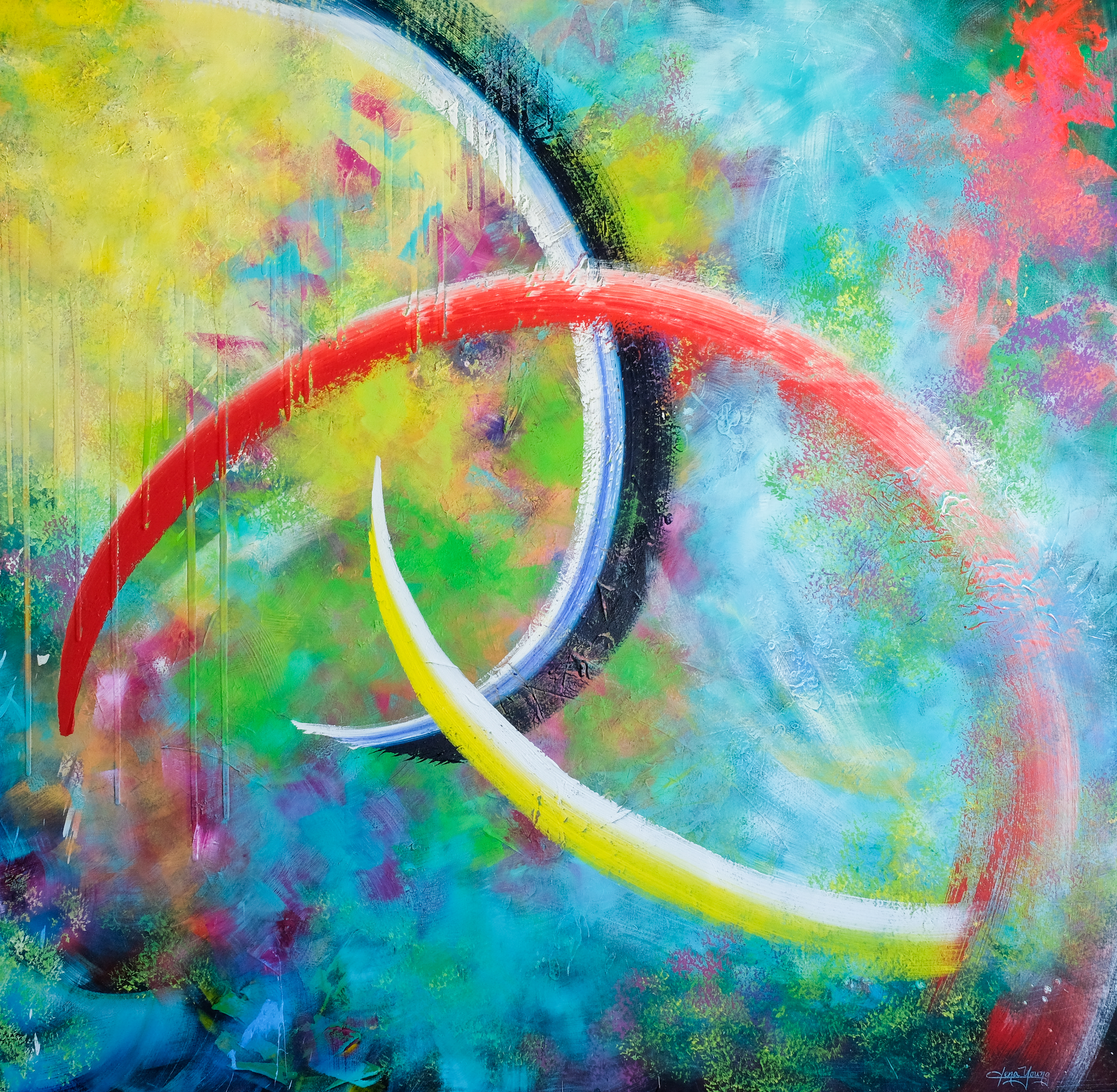 楊元寧 相互依存 2020 壓克力 152x152cm