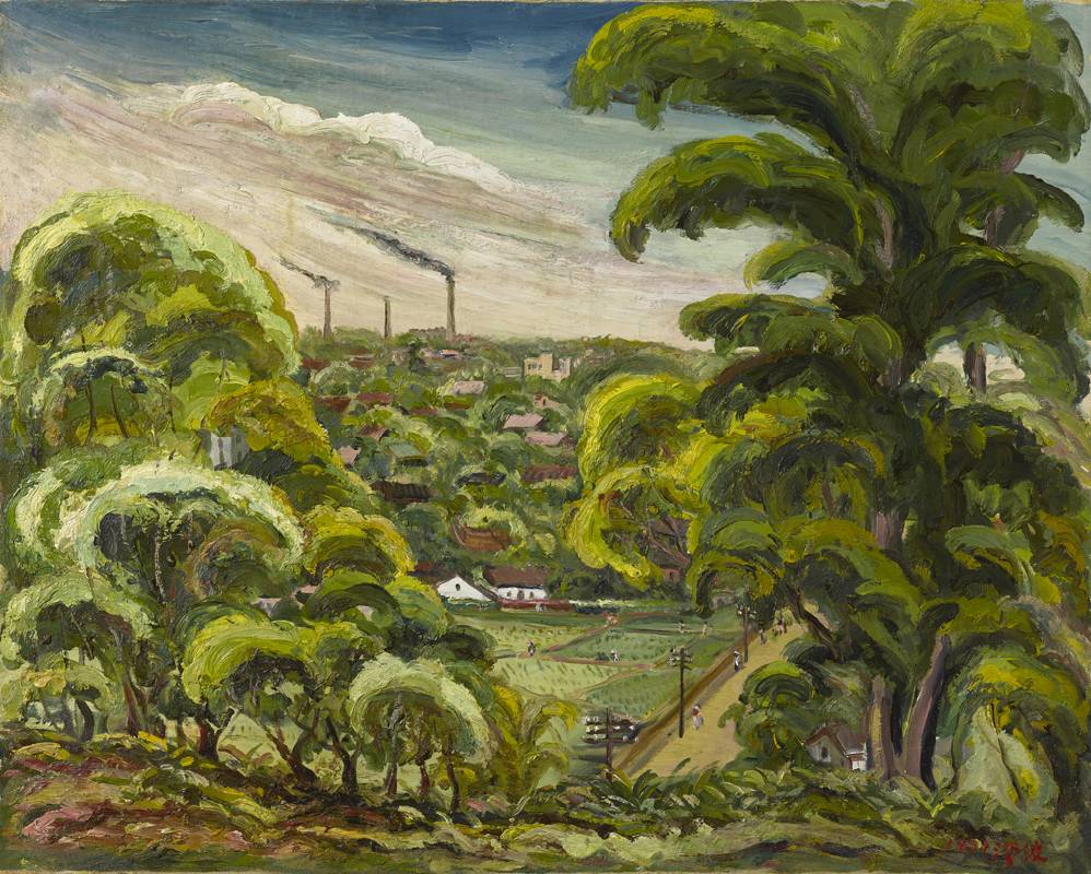 陳澄波《展望諸羅城》，1934，畫布油彩（嘉義市立美術館典藏）