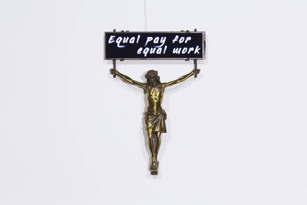 Political Jesus, 錄像裝置作品, 34x23x6cm, Michel Winterberg, 2021