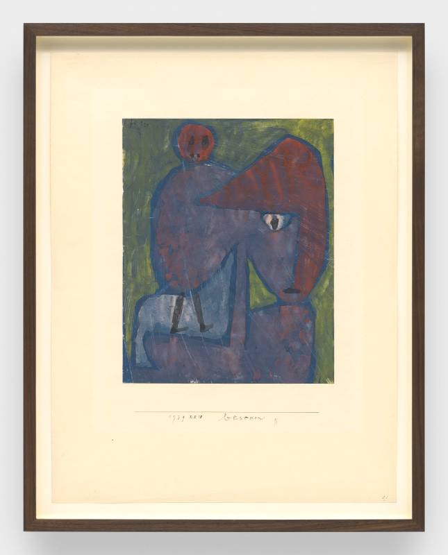 保羅·克利（Paul Klee），《附體》，1939年，紙板、紙上水彩、蛋彩及鉛筆，51.1 x 40.3 x 3.8 厘米。 圖片由卓納畫廊提供。