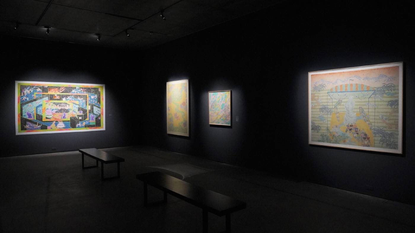 三樓展場展出藝術家顏妤庭繪畫作品。
