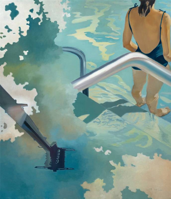 郭弘坤 HKun 光的溫度 麻畫布、油畫顏料 215 x 185 cm 2019