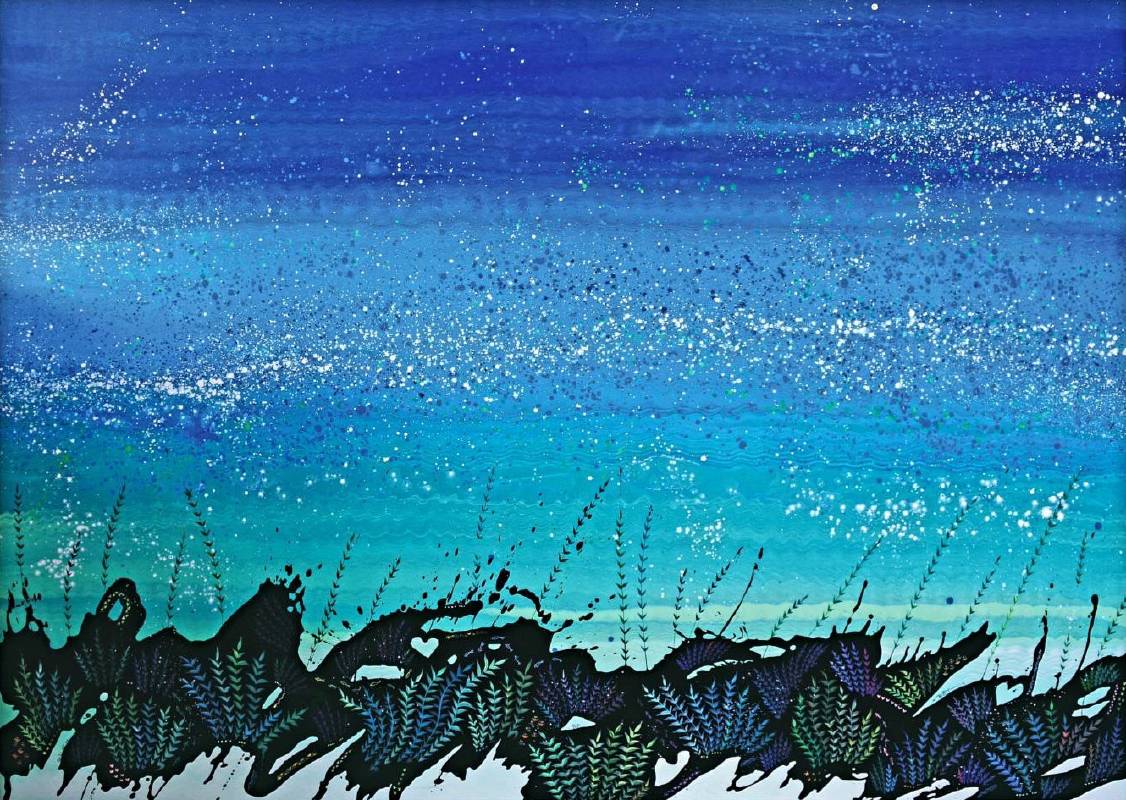 王國仁 Wang Guo-ren 137.海之歌 壓克力,畫布 227× 162 cm 2021