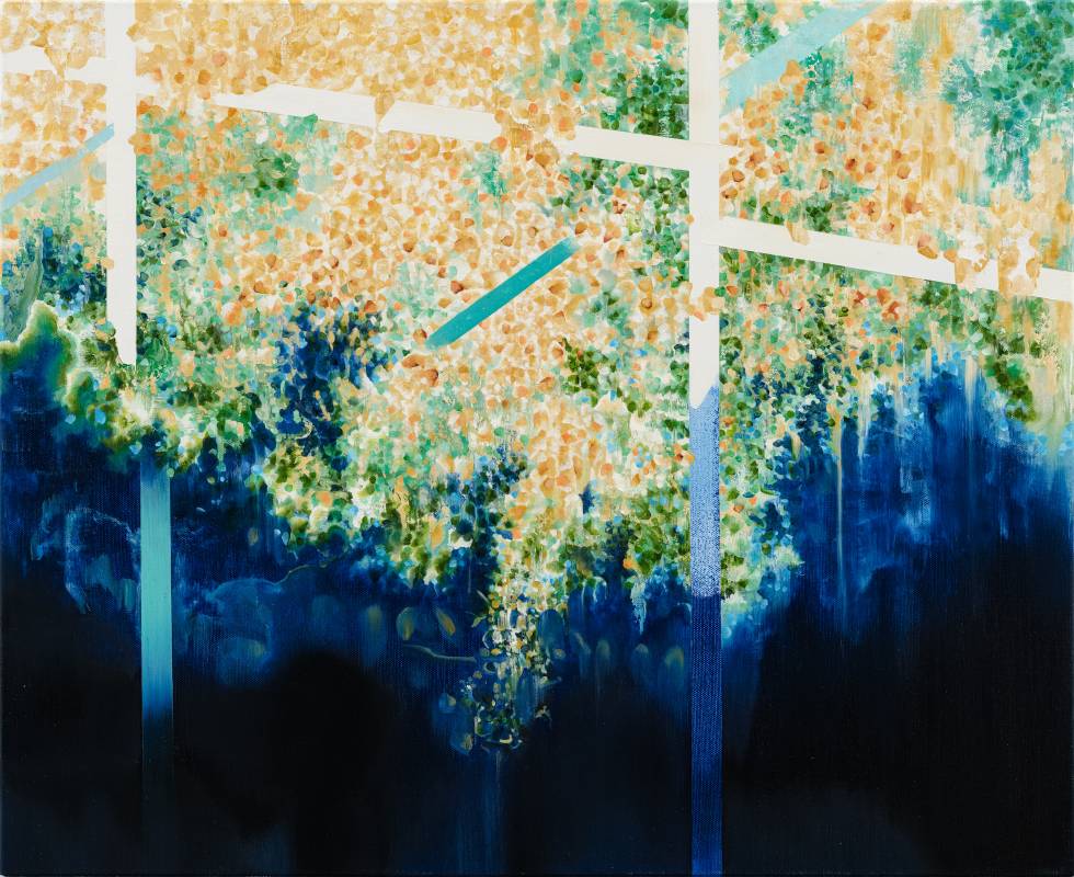 張驊-花棚 Trellis,2022,油彩、畫布 Oil on canvas,53x65cm