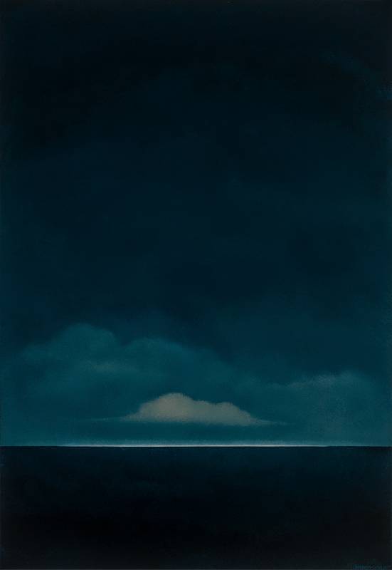 張文靜,《寂境-2》, 油彩、畫布, 80x116.5cm, 2022