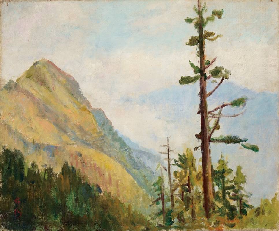 李梅樹（1902－1983）玉山遠眺