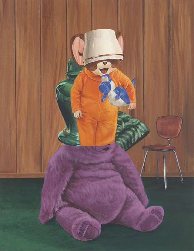 西祐佳里 Yukari Nishi, 填充：B Stuffed_ B, 2023, 畫布壓克力 acrylic on canvas, 116.7 x 91.5 x 2.6 cm,photo by Arito Nishiki