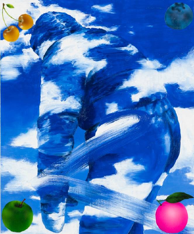 山本和真 Kazuma Yamamoto, 無形之空 5  Formless SKY 5, 2022, 畫布油彩與壓克力 oil and acrylic on canvas, 72.7 x 60.6 cm,photo by Arito Nishiki