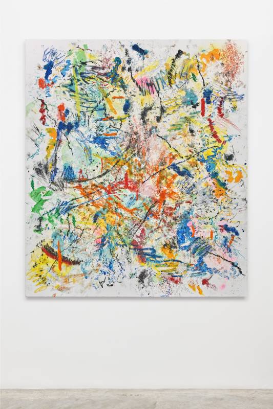 Lolo& Sosaku Untitled, 2021 Oil stick, oil, acrylics, wax and graphite on canvas  195 x 165 cm