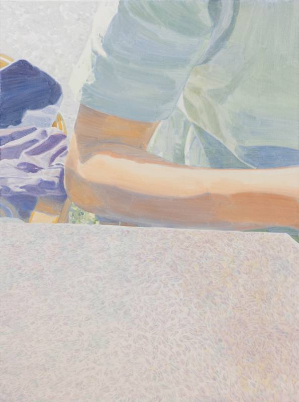 黃少葳,《後照鏡》, 油彩、畫布, 130 x 97 cm, 2023