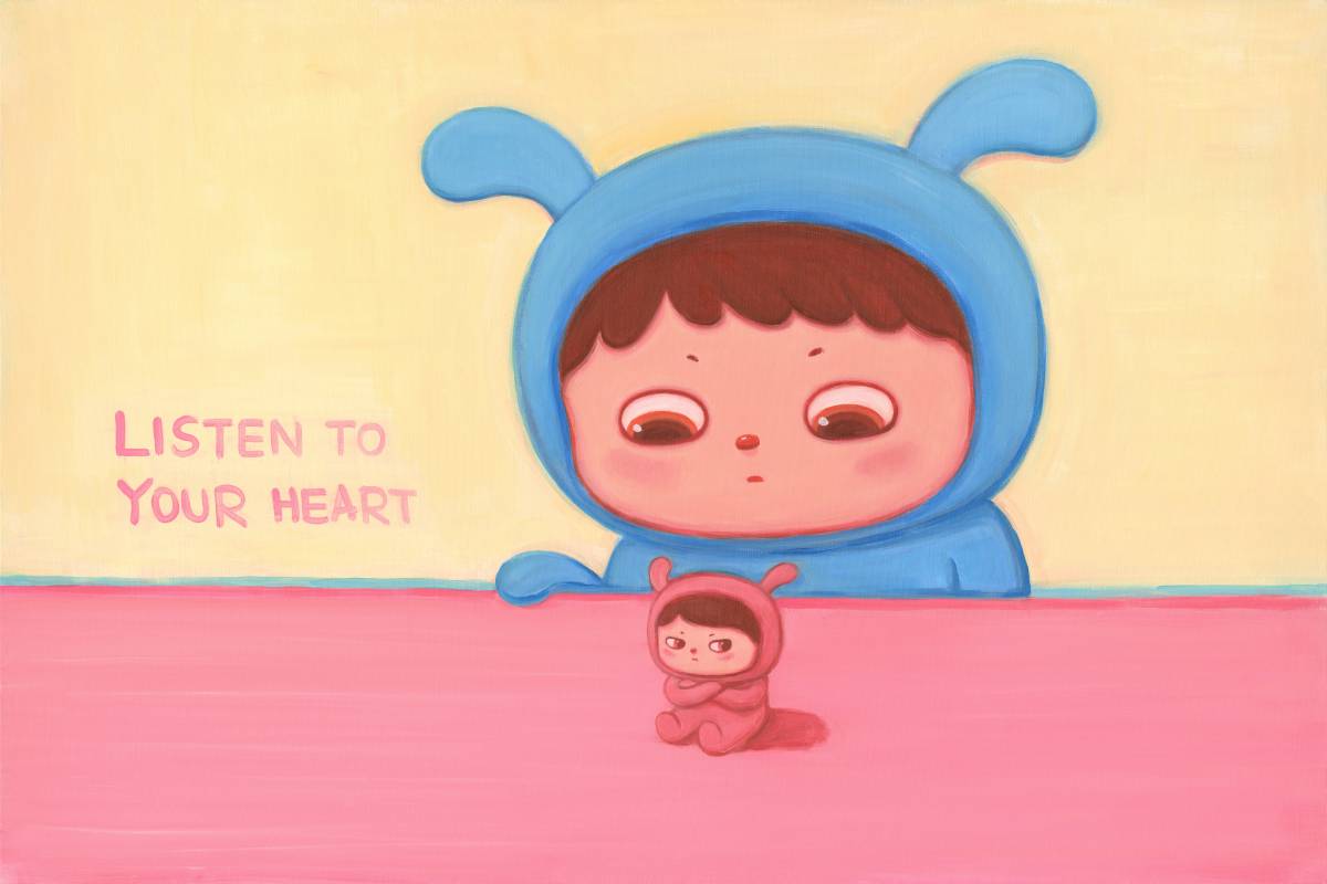 李西西 XX Li_Listen to Your Heart_2023_壓克力彩、畫布 Acrylic on Canvas_80 x 120 cm