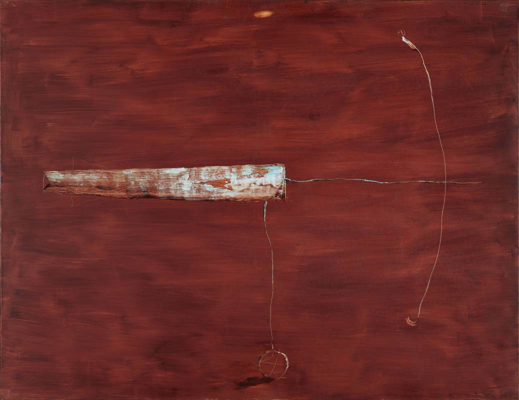 Airplane on red ,2015,114x146cm,Oil on canvas