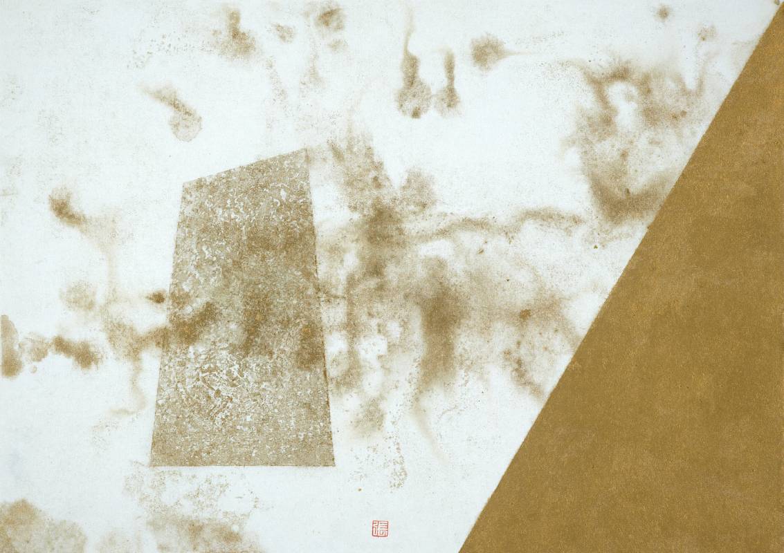 張益昇Chang Yi Sheng / 浮生6 Floating Life 6, 膠彩、宣紙 Asian gouache on paper, 29.7x42 cm, 2023