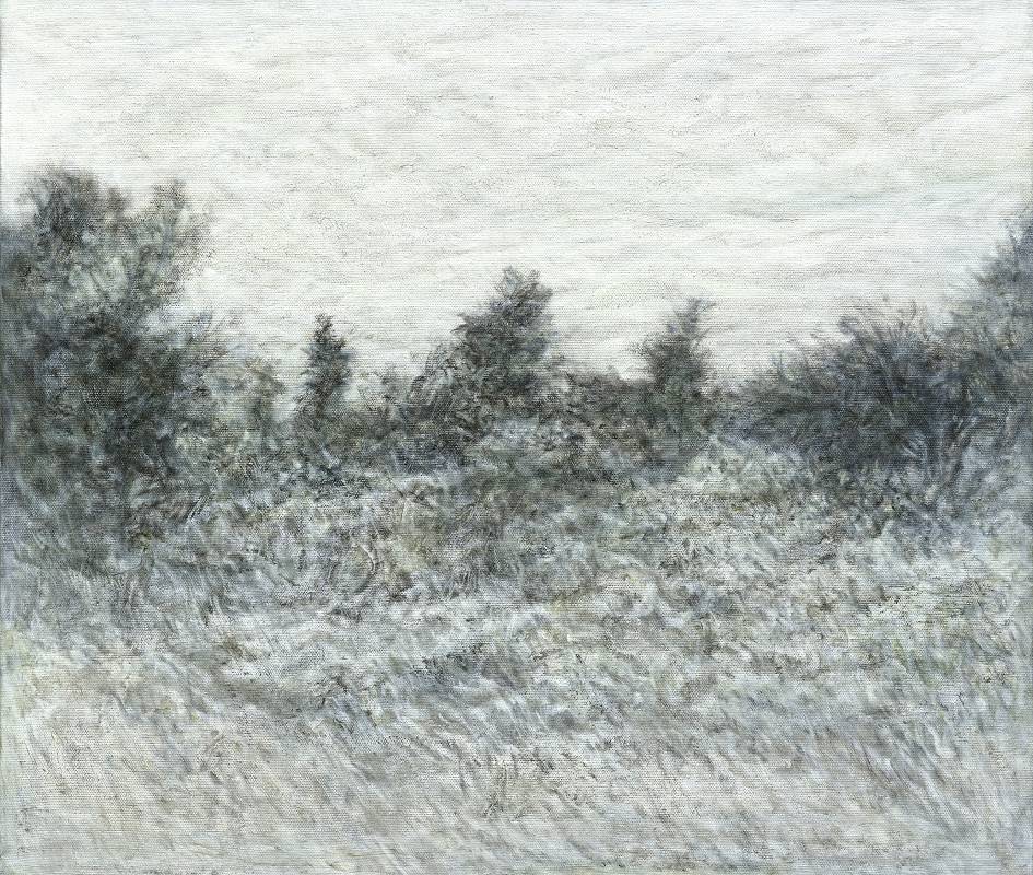 《嶺頂》 Hillcrest，2023，油彩、畫布 Oil on canvas，45.5 x 53 cm