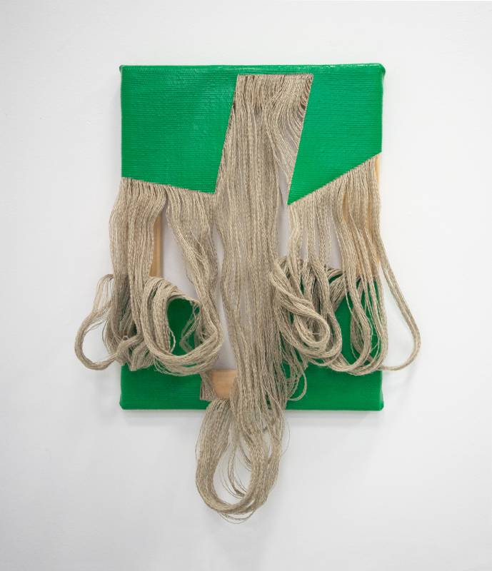 Lily DE BONT｜Sketchy green｜2021｜Acrylics on linen｜40 x 30 cm 