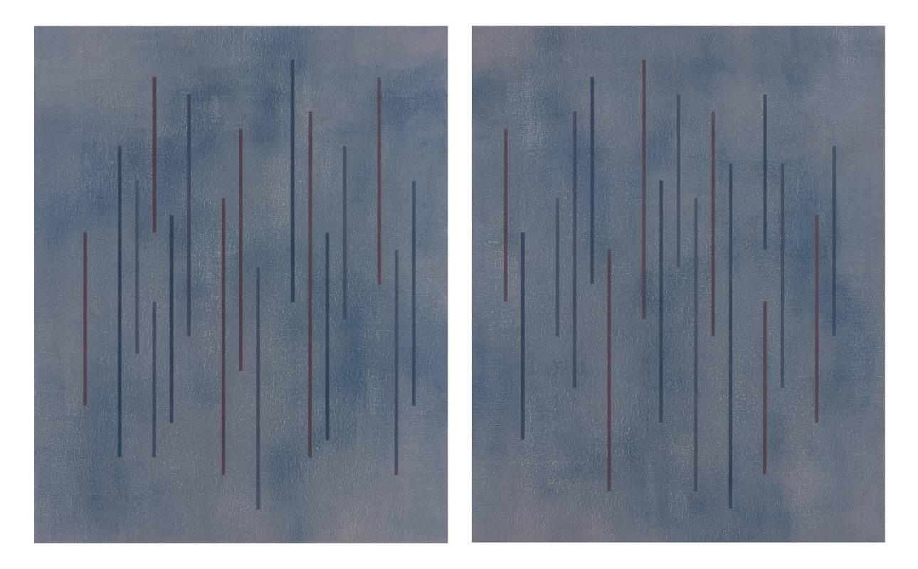 吳東龍,Colour line-32, Oil on Canvas Board, 150x245cm, 2018