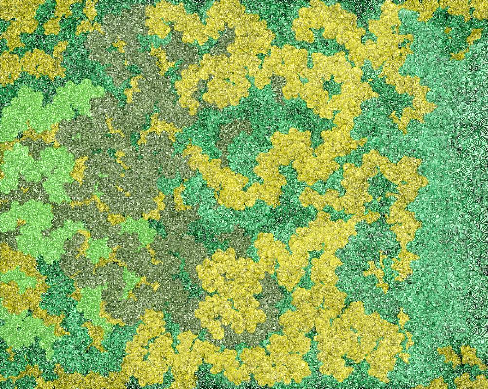 森林與阿嬤_2023_壓克力顏料、畫布_122×153cm