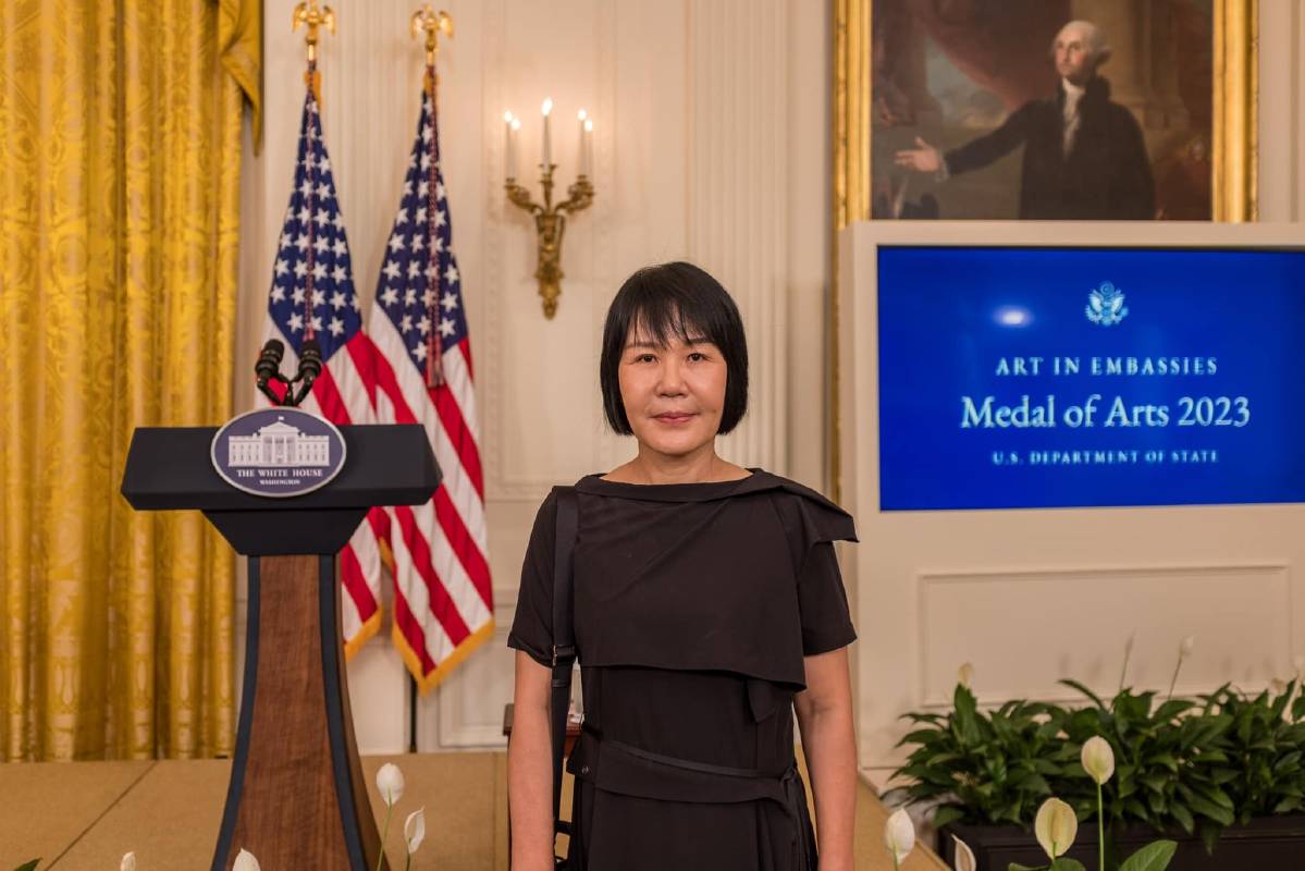 王淑鈴在華盛頓白宮AIE頒獎典禮