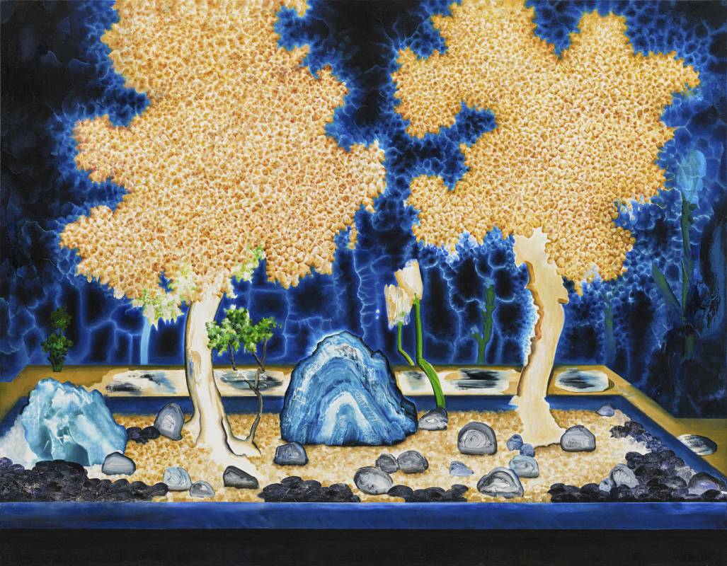 張驊《擺石 2》，油彩、畫布，91 x 116.5 cm，2023