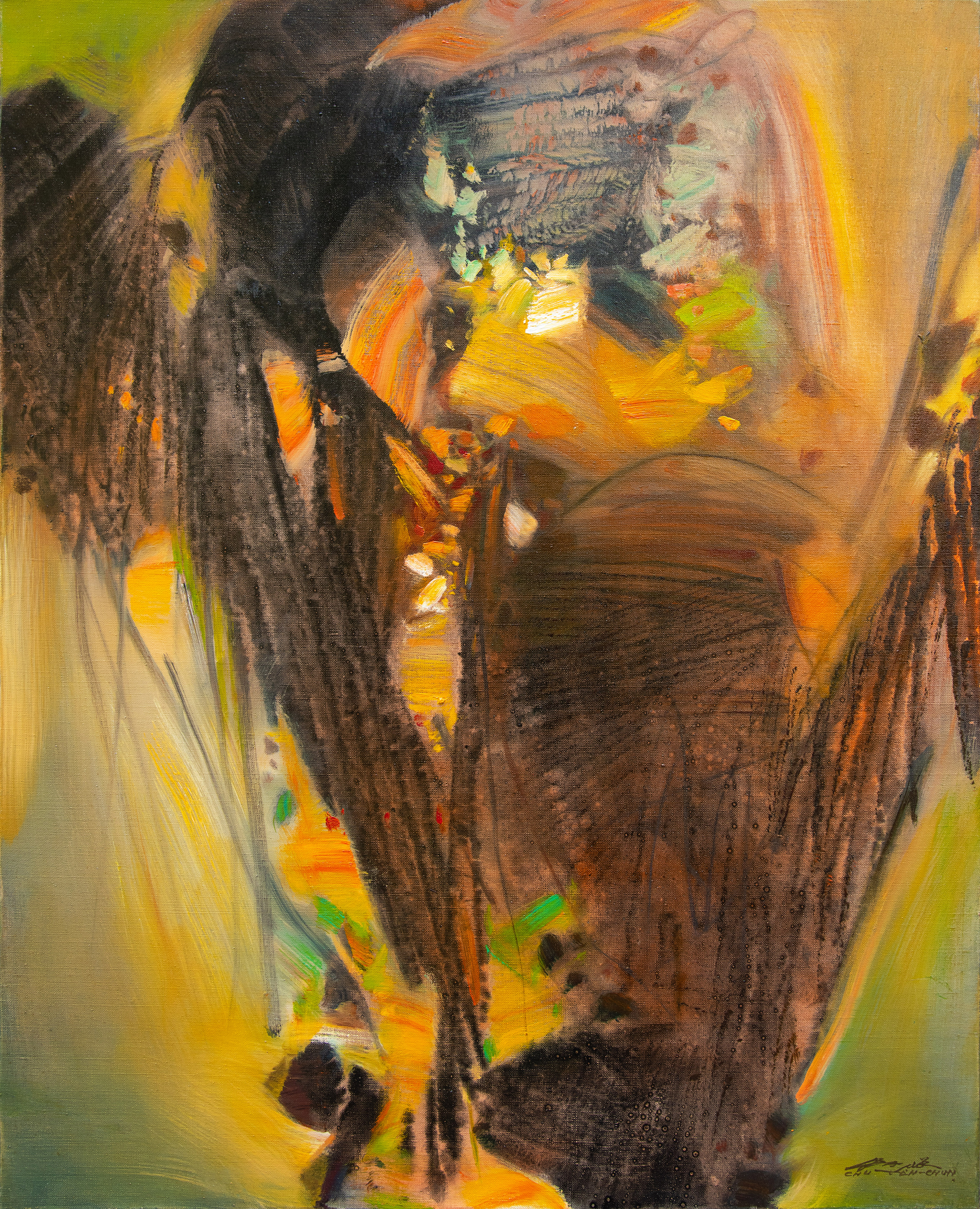 朱德群 永生樹之二 1987 油彩 65x81cm