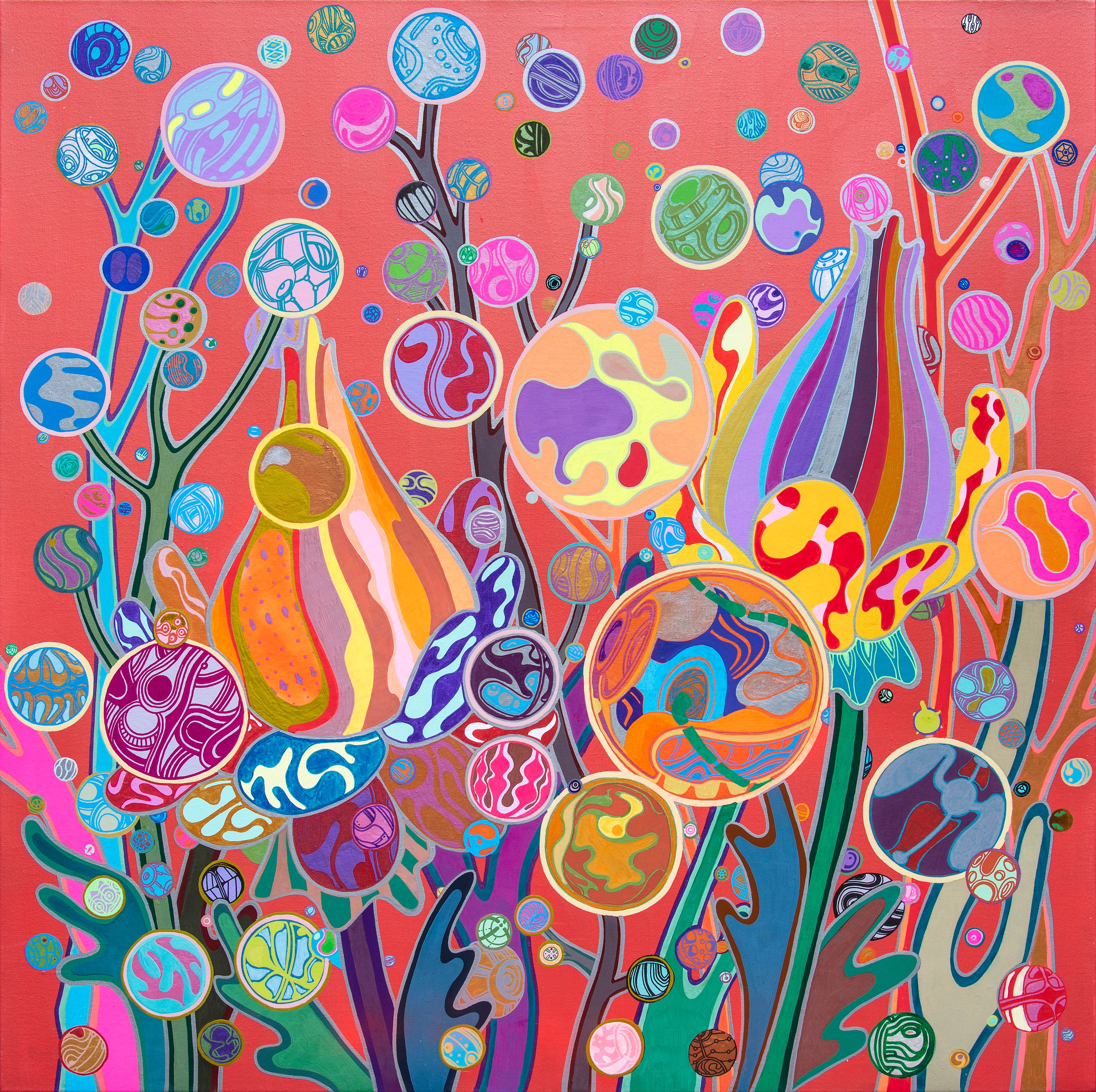 許唐瑋 芳華盛境no.10 2023 Acrylic on Canvas 110x110cm