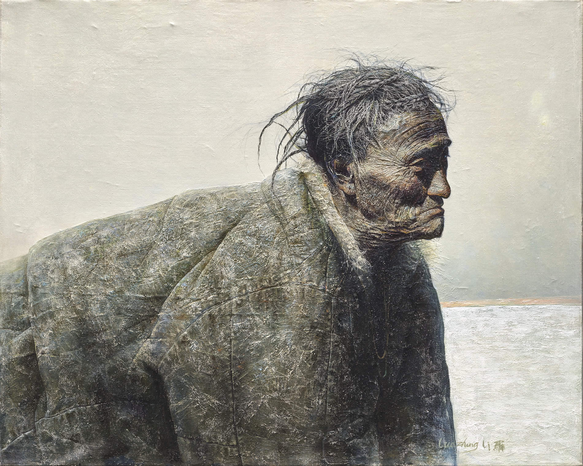 羅中立 朝聖者 1990 油彩 64x80cm