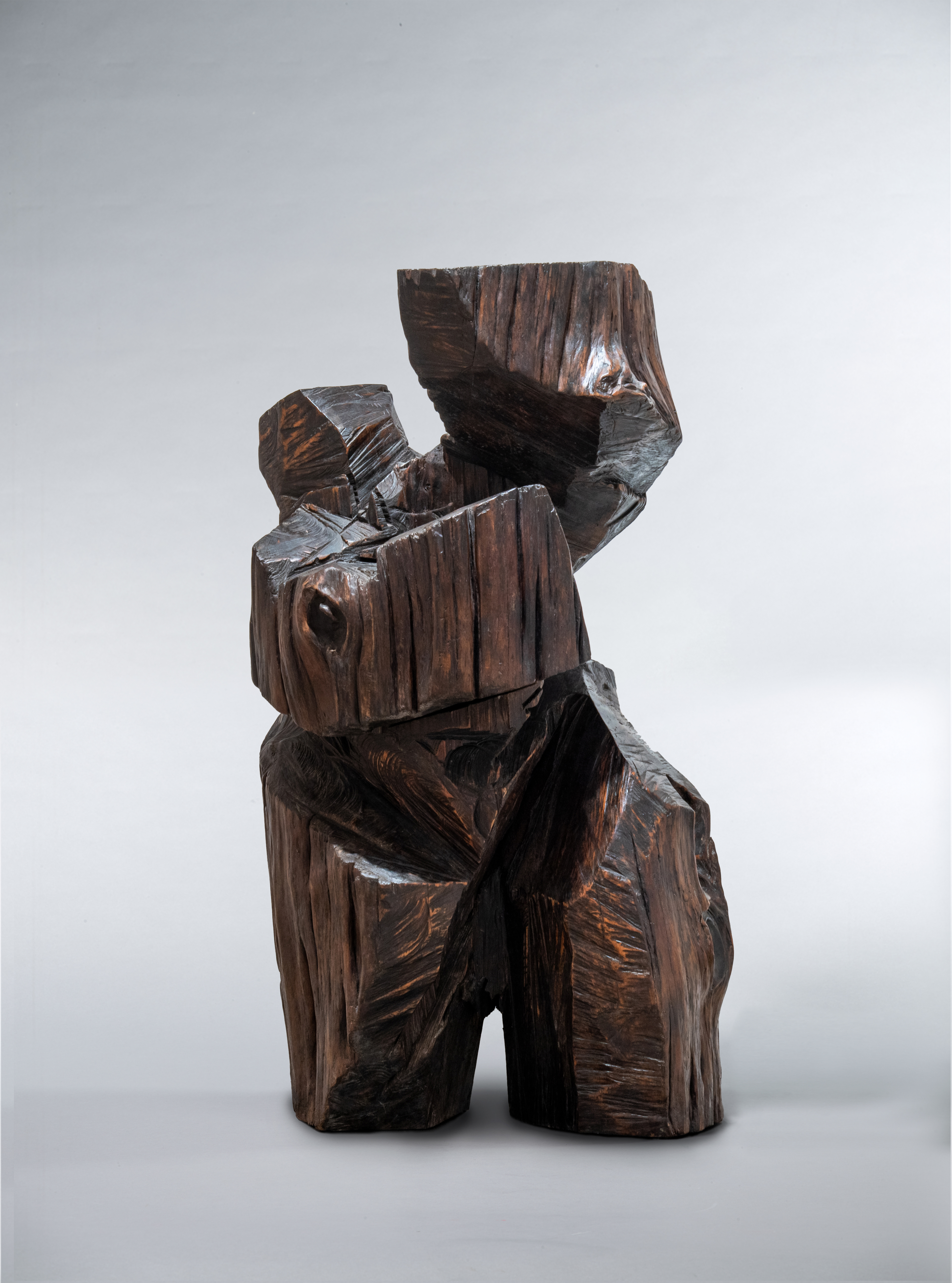 朱銘 雲手 1996 木雕 62x56x117cm