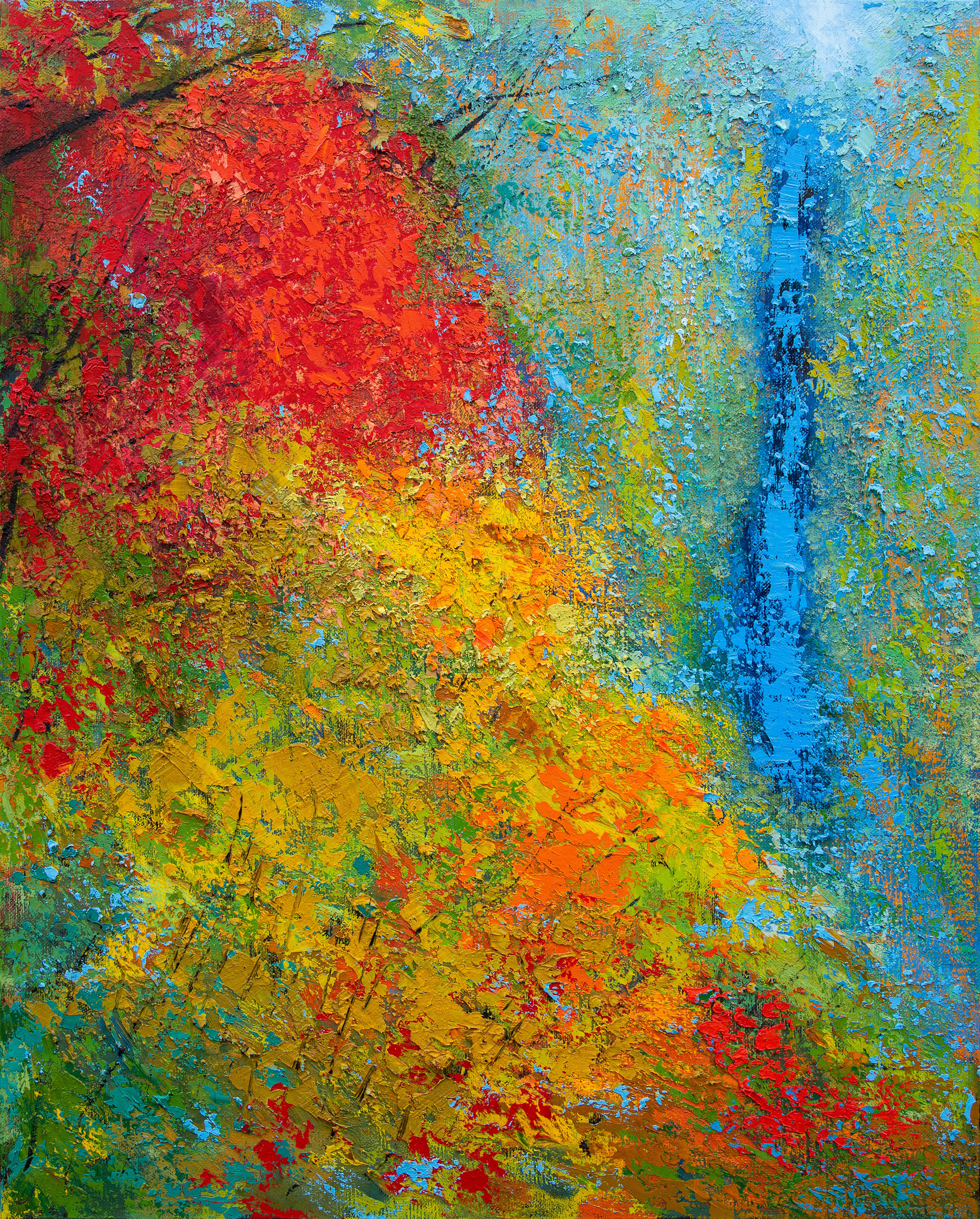 林俊慧 山與水的對話 2022 油彩 162x130cm