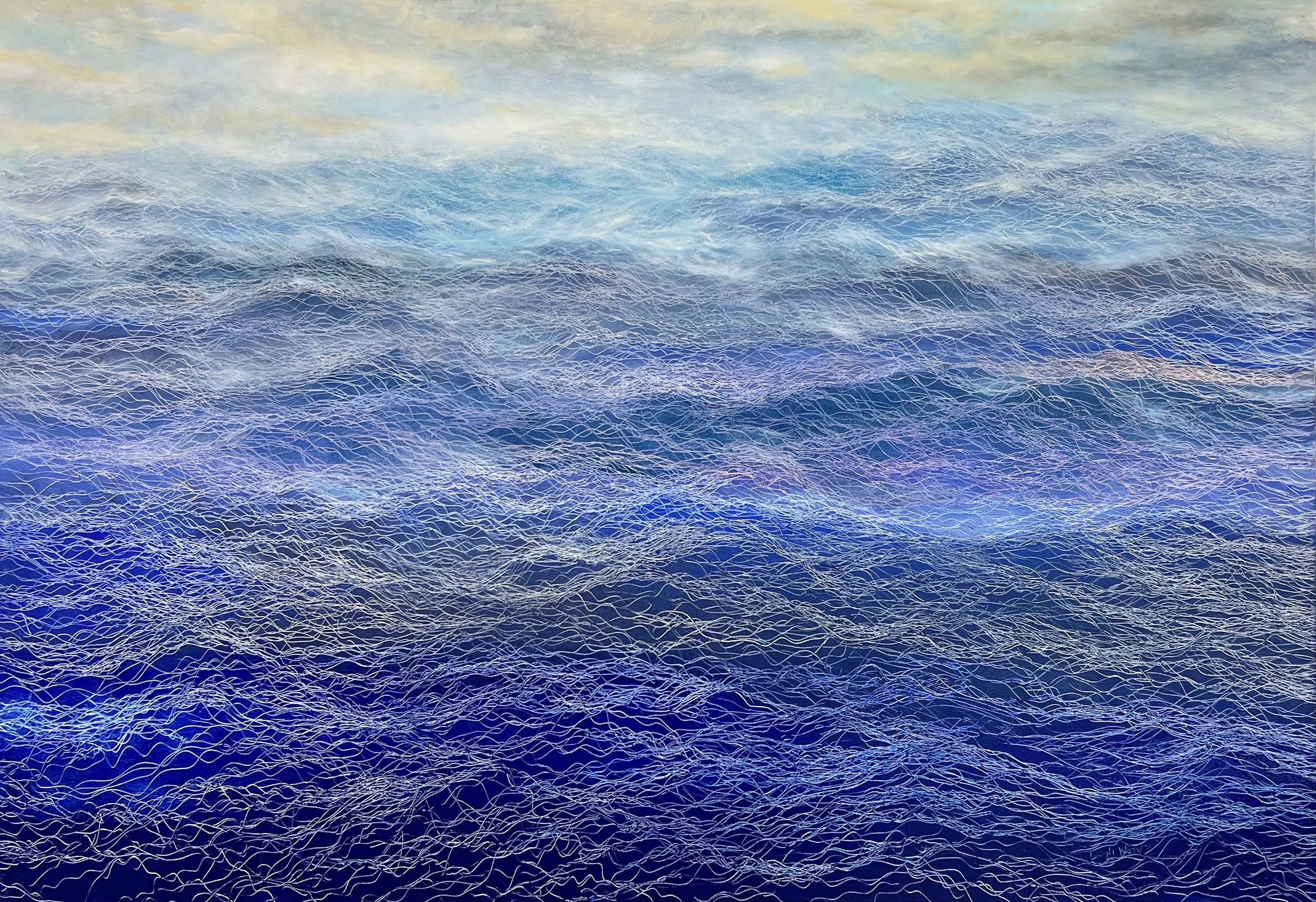 鄭麗雲 藍色交響曲CP2 2023 油彩 130x194cm (120F)