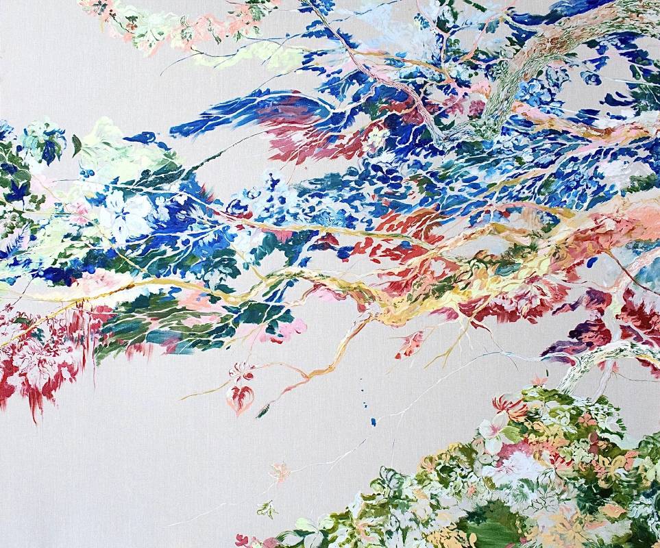作田優希，約定的遺忘時光，油彩．畫布，2023，162x194 cm