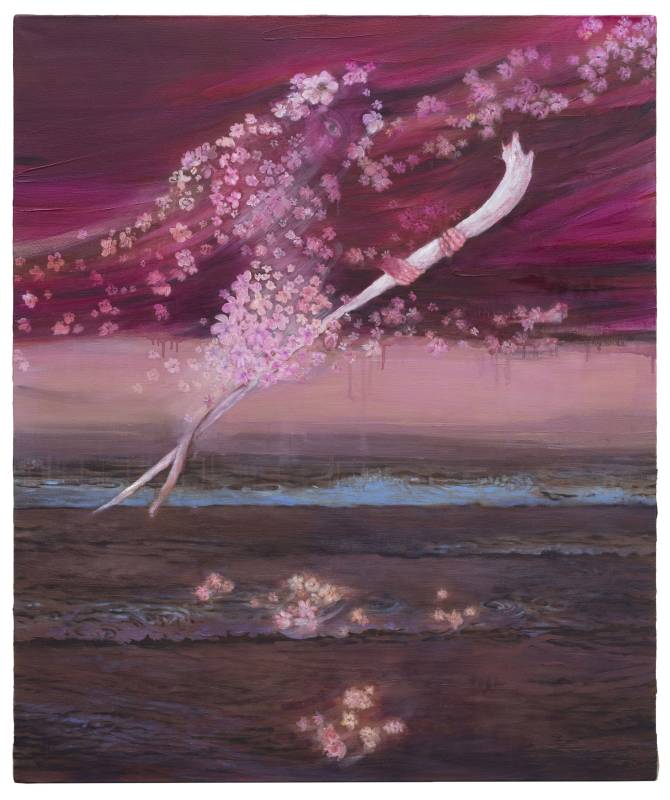 黃冰潔 Huang BingJie, 與花同在 Being with Flowers, 2024, 畫布油彩 oil on canvas, 120 x 100 cm