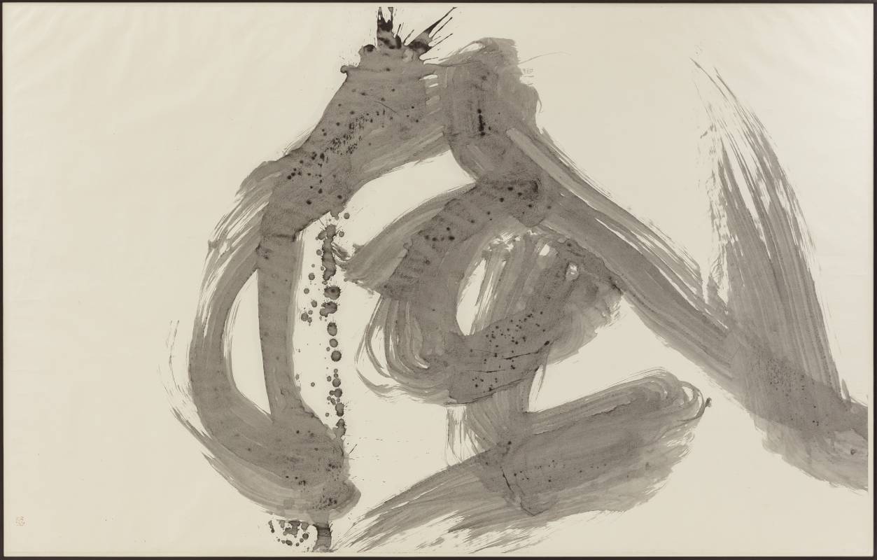 井上有一│風│1968│146 × 231cm│墨、纸